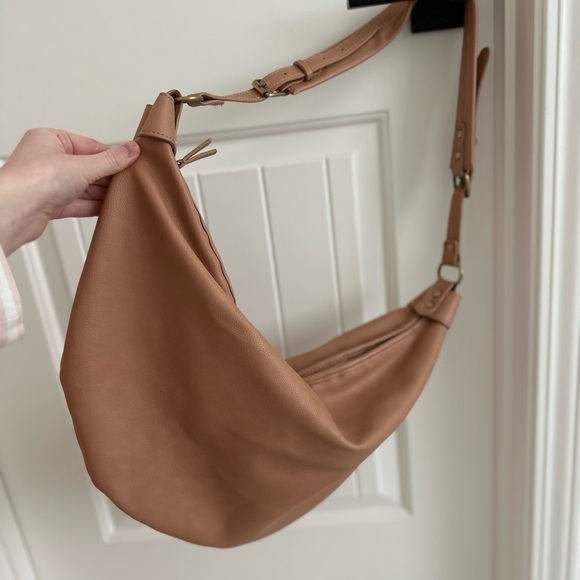 Anthropologie Elegant Tan Shoulder Bag - Picture 1 of 5